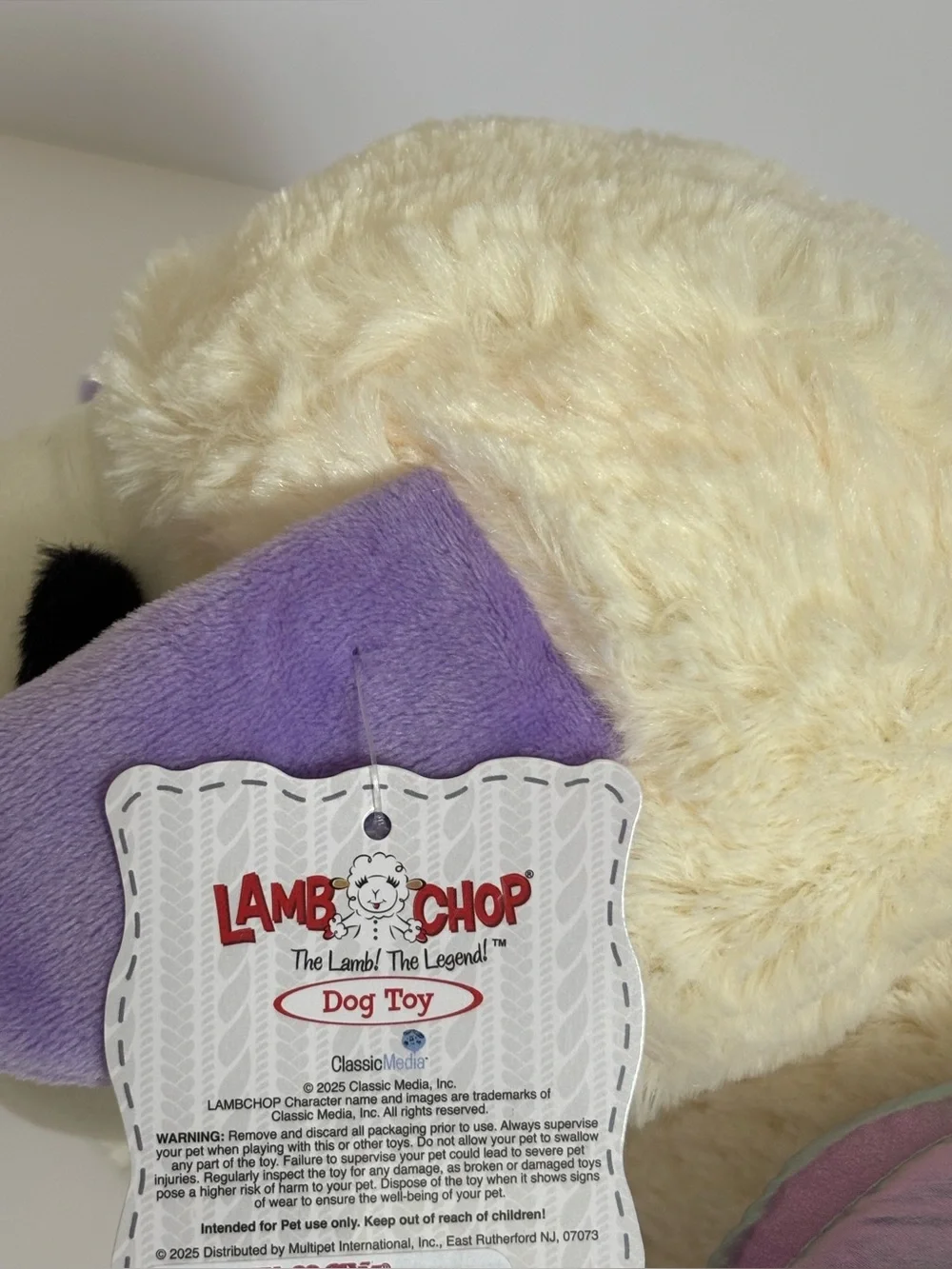 Lamp Chop Lampchop Dog Plush Toy Fairy Wings Iridescent Holographic 18” NWT